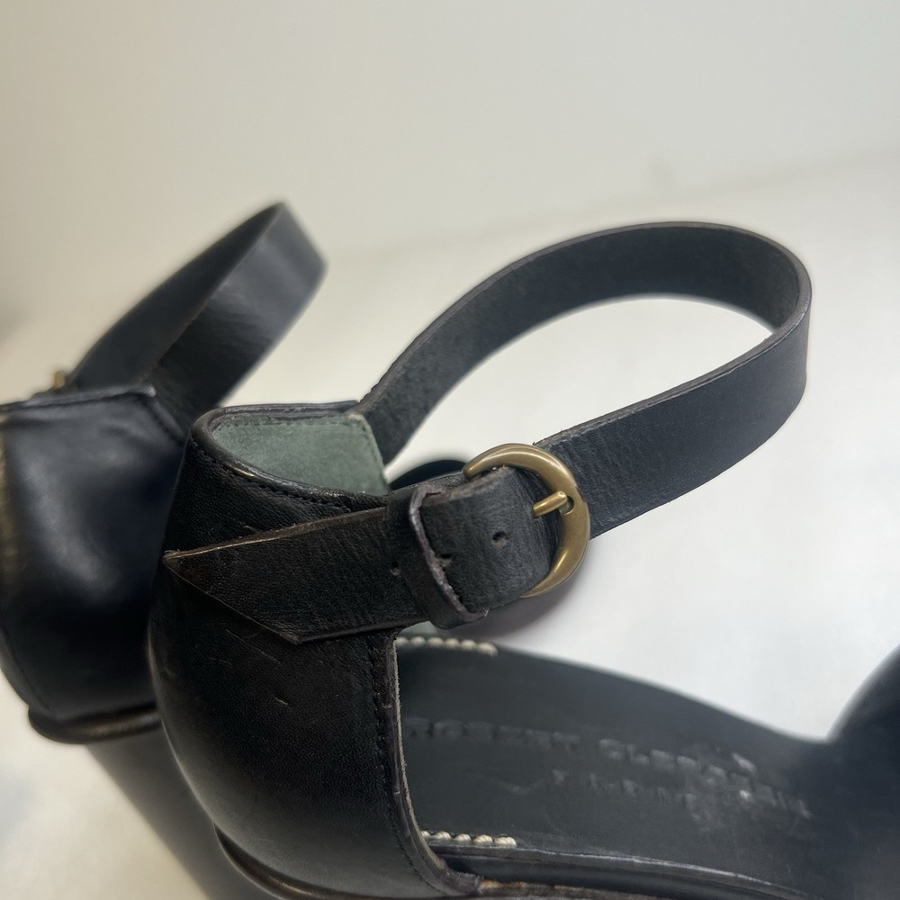 Robert Clergerie black leather high heel sandals France Sz 7 - Picture 5 of 10